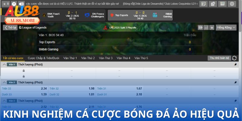 Vài kinh nghiệm cá cược bóng đá ảo hiệu quả 100%