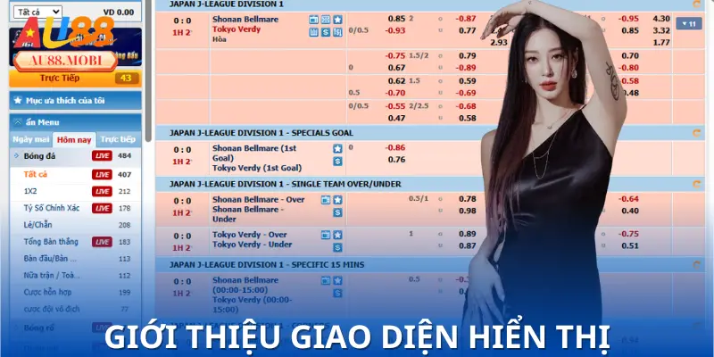 Màn hình giao diện kèo cược tại nhà cái