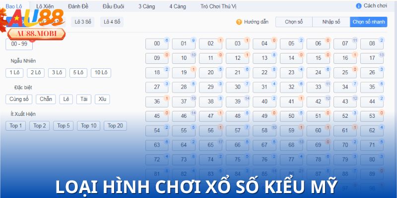 Loại hình phổ biến của xổ số kiểu Mỹ